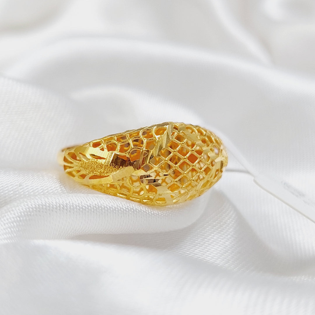 21K Gold Kuwaiti Ring by Saeed Jewelry - Image 3