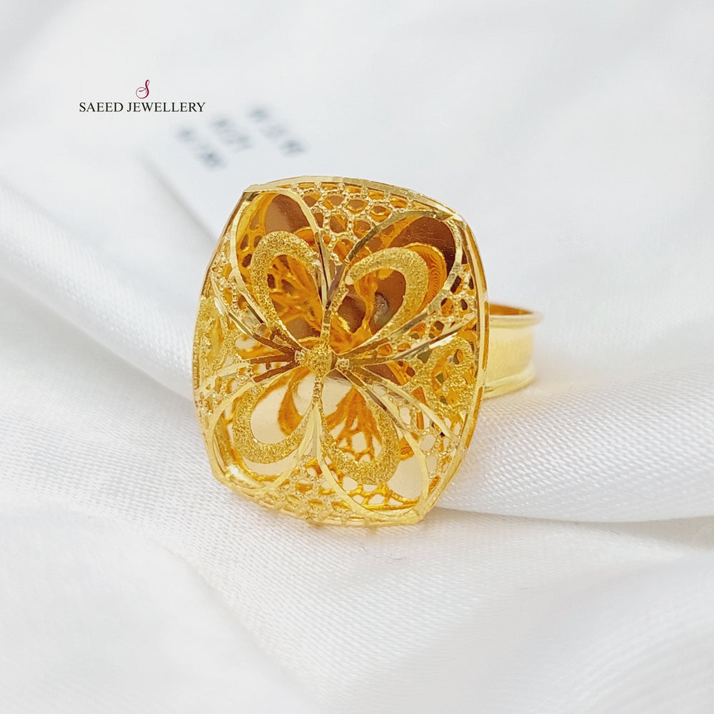 21K Gold Kuwaiti Ring by Saeed Jewelry - Image 2