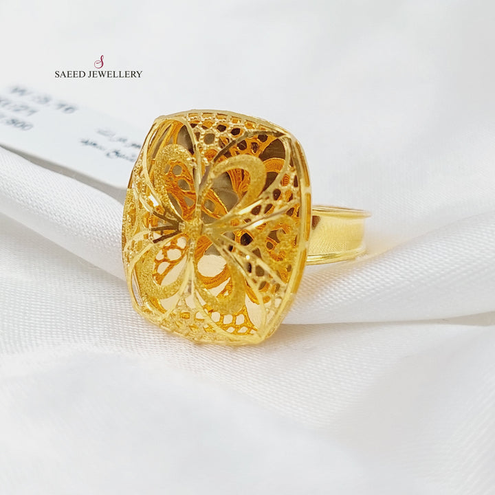 21K Gold Kuwaiti Ring by Saeed Jewelry - Image 3