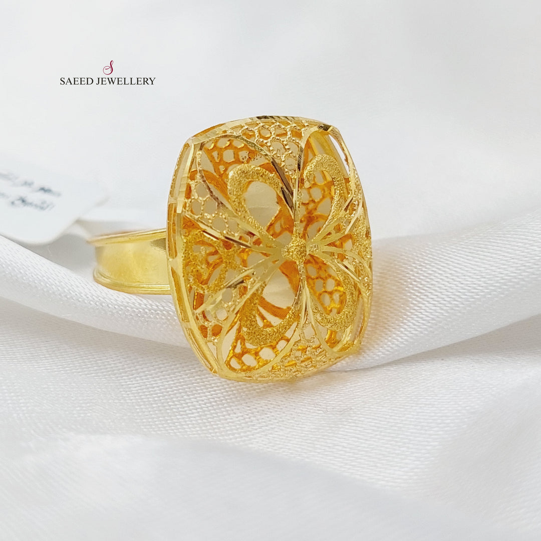 21K Gold Kuwaiti Ring by Saeed Jewelry - Image 1