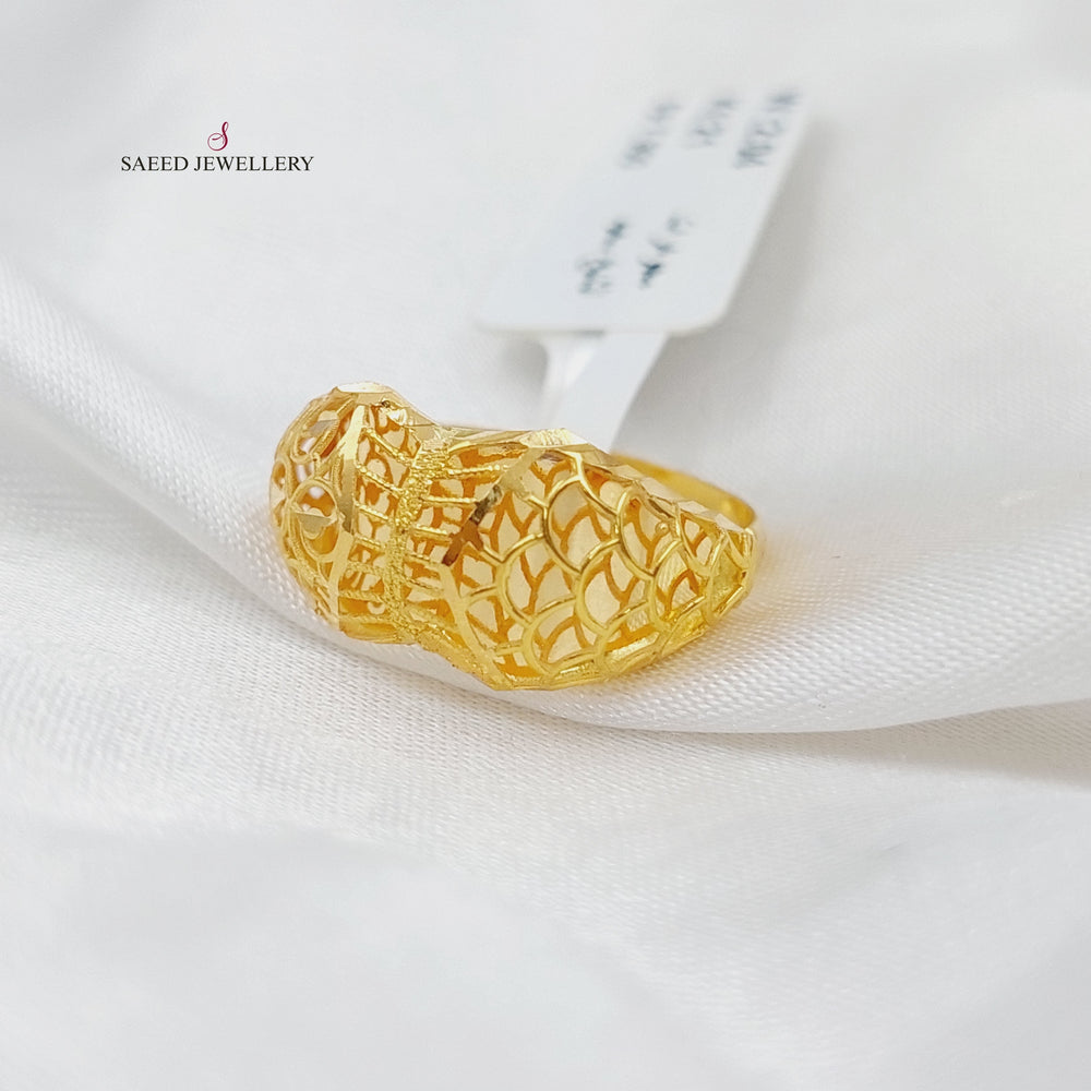 21K Gold Kuwaiti Ring by Saeed Jewelry - Image 2