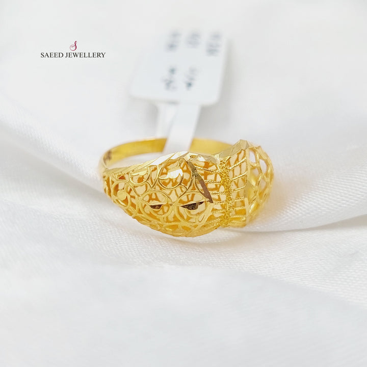 21K Gold Kuwaiti Ring by Saeed Jewelry - Image 5