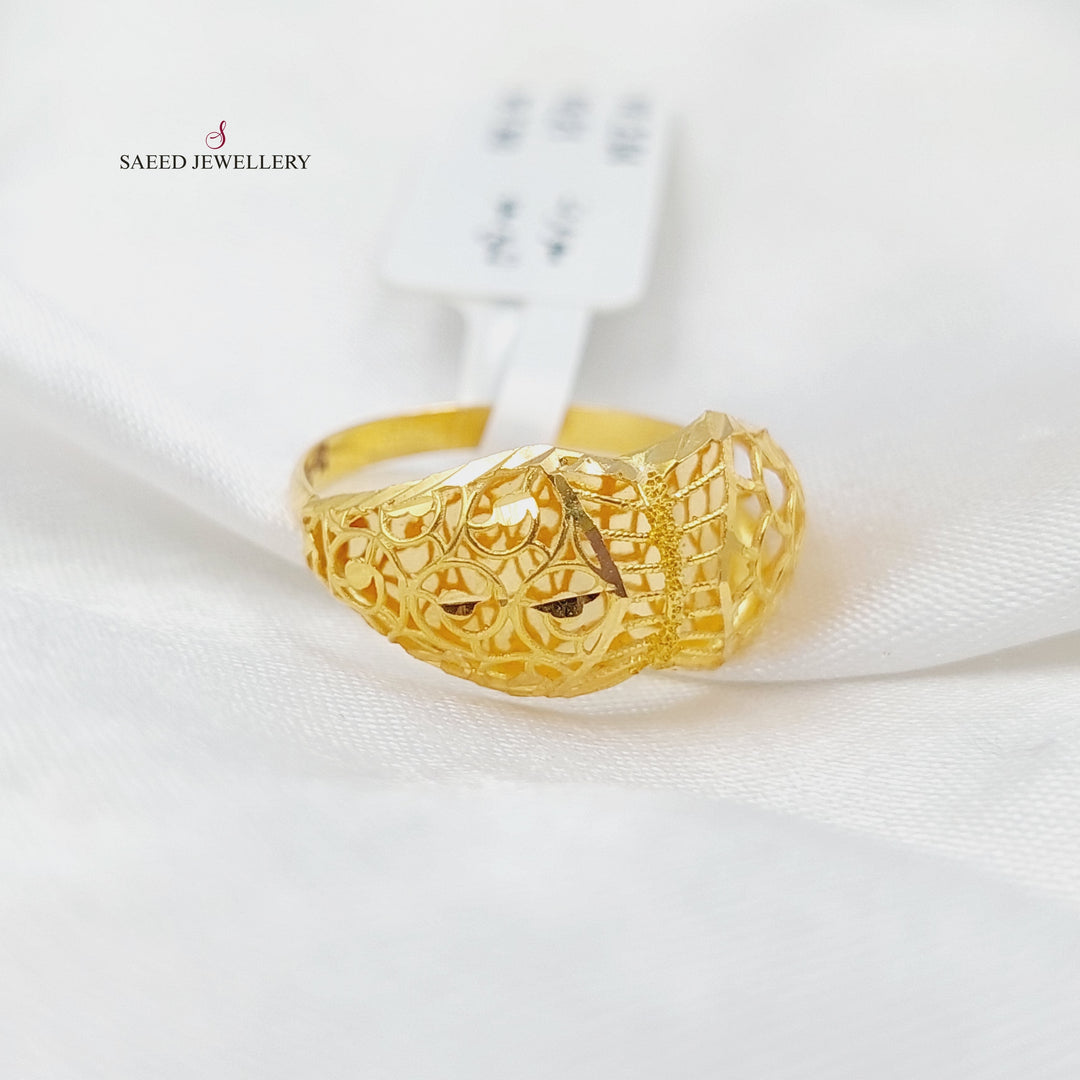 21K Gold Kuwaiti Ring by Saeed Jewelry - Image 1