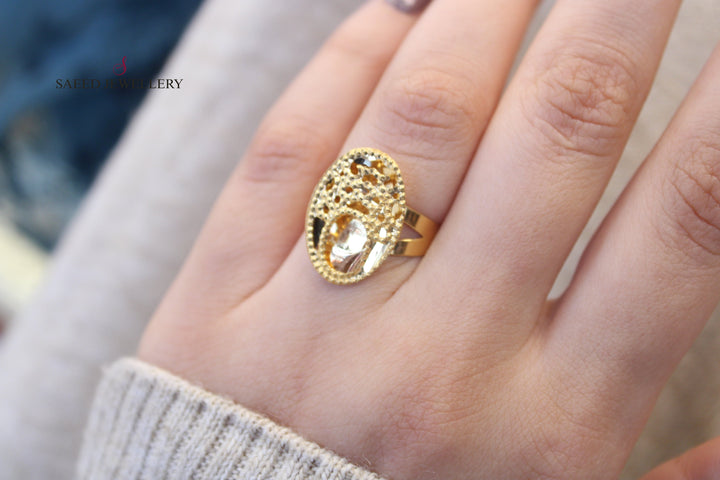 21K Gold Kuwaiti Ring by Saeed Jewelry - Image 1