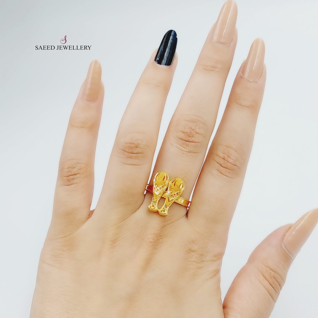 21K Gold Kuwaiti Ring by Saeed Jewelry - Image 5