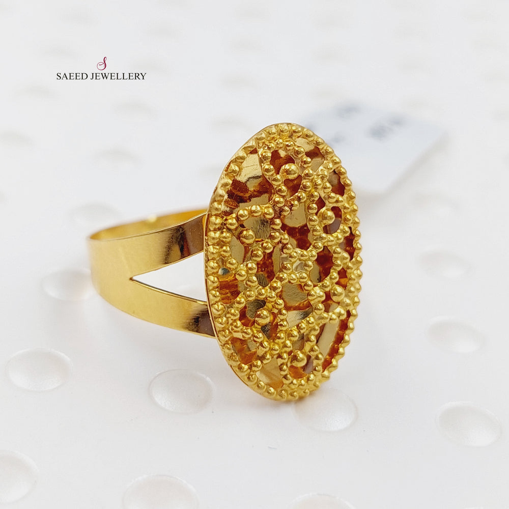 21K Gold Kuwaiti Ring by Saeed Jewelry - Image 2