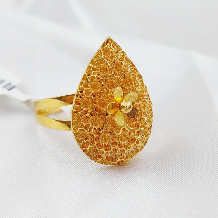 21K Gold Kuwaiti Ring by Saeed Jewelry - Image 3