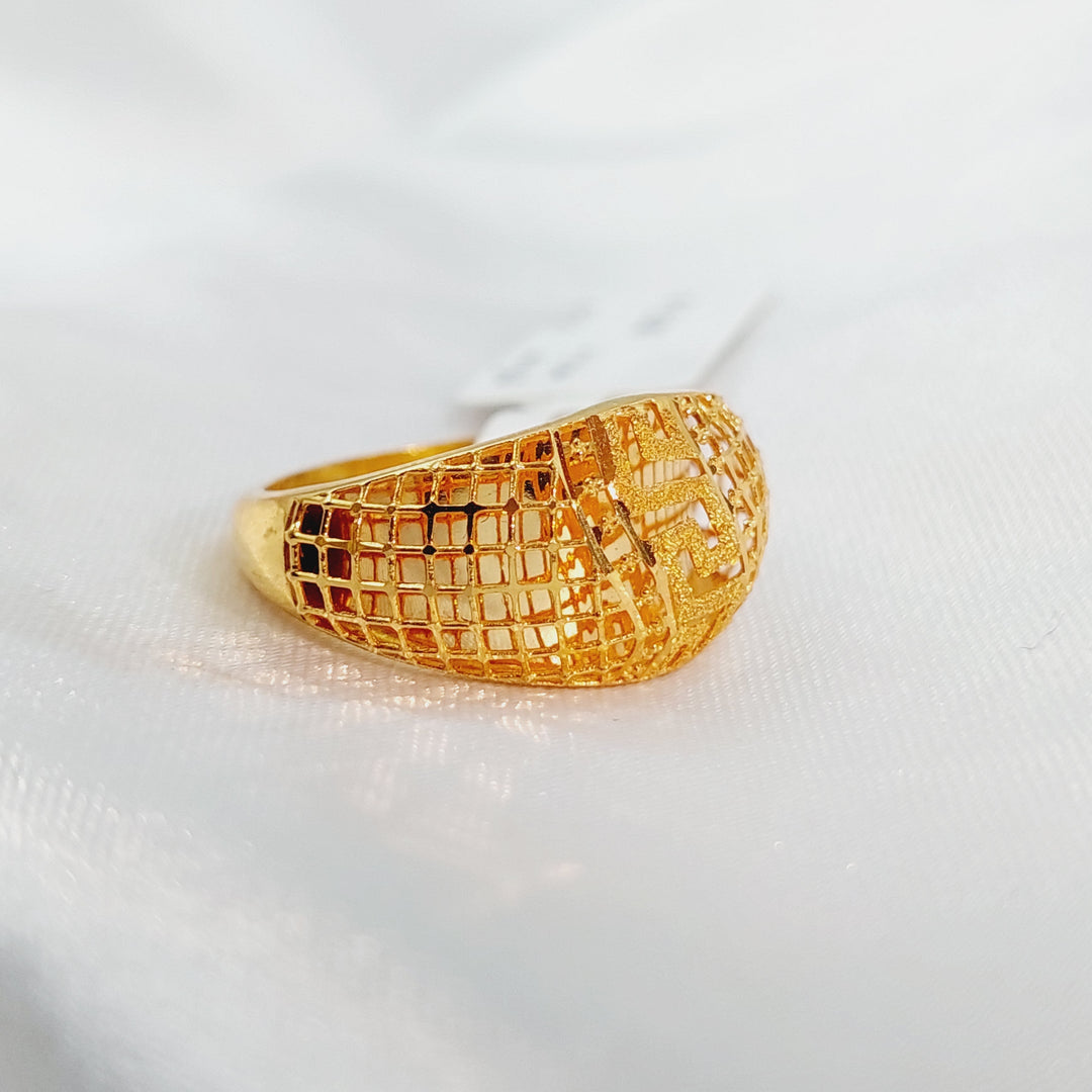 21K Gold Kuwaiti Ring by Saeed Jewelry - Image 7