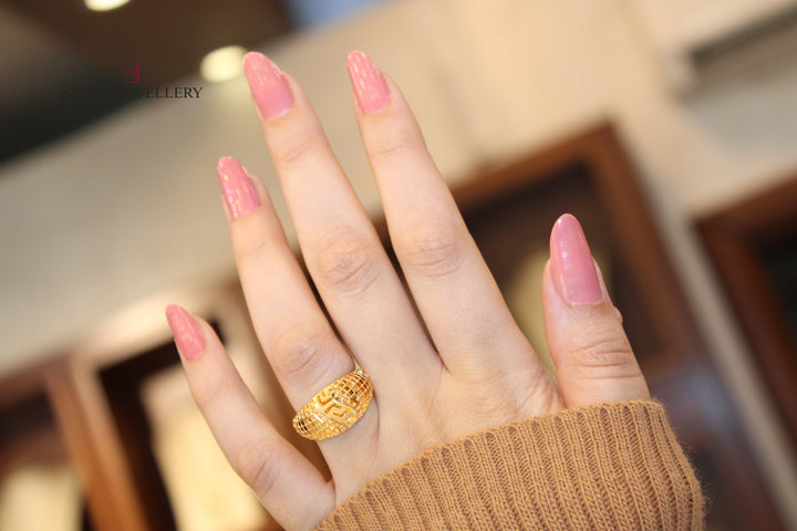 21K Gold Kuwaiti Ring by Saeed Jewelry - Image 6