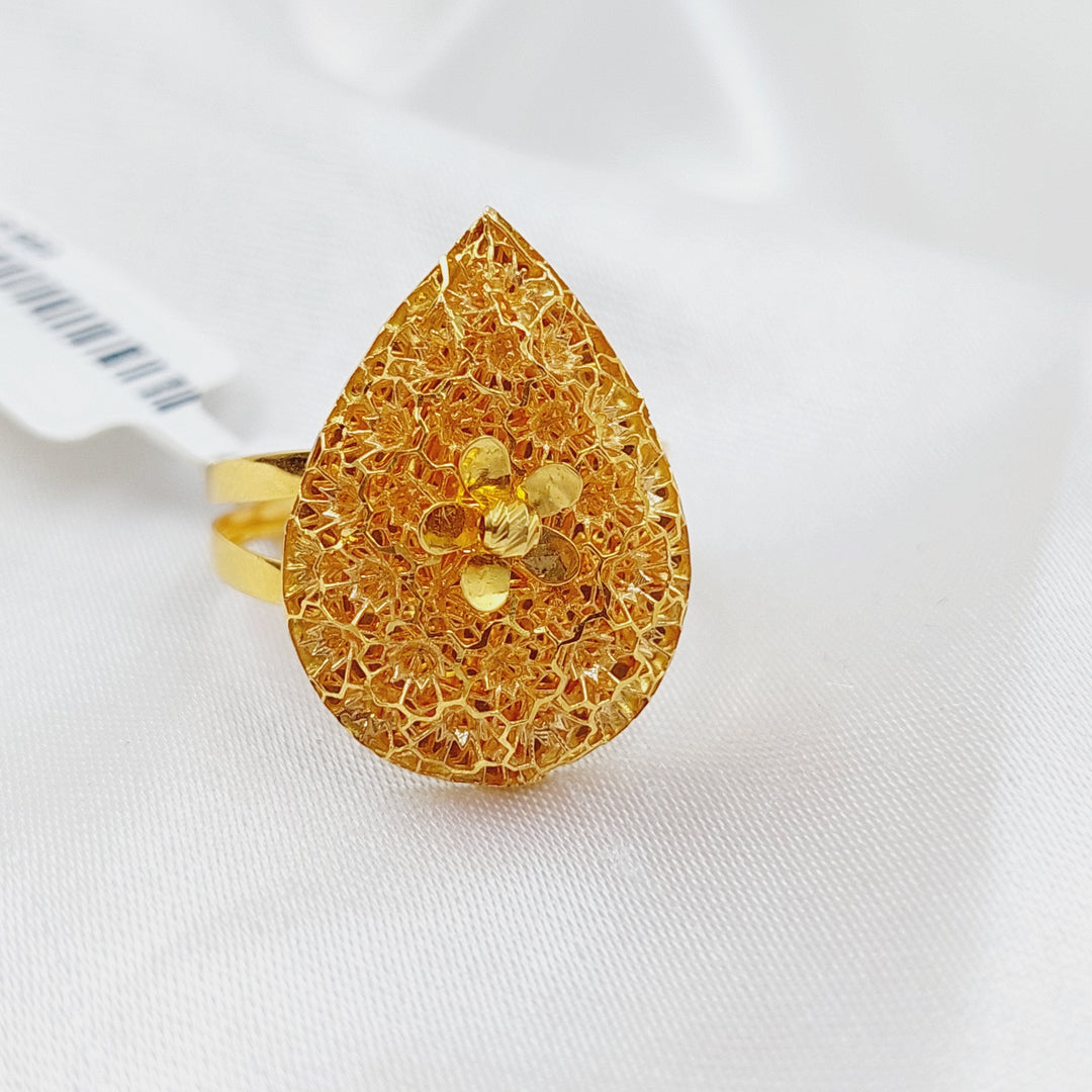 21K Gold Kuwaiti Ring by Saeed Jewelry - Image 4