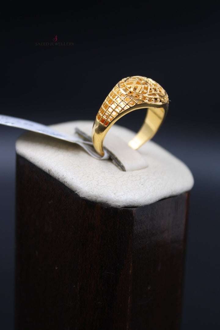 21K Gold Kuwaiti Ring by Saeed Jewelry - Image 4