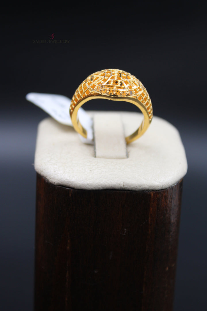 21K Gold Kuwaiti Ring by Saeed Jewelry - Image 9