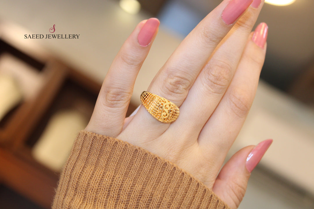 21K Gold Kuwaiti Ring by Saeed Jewelry - Image 1