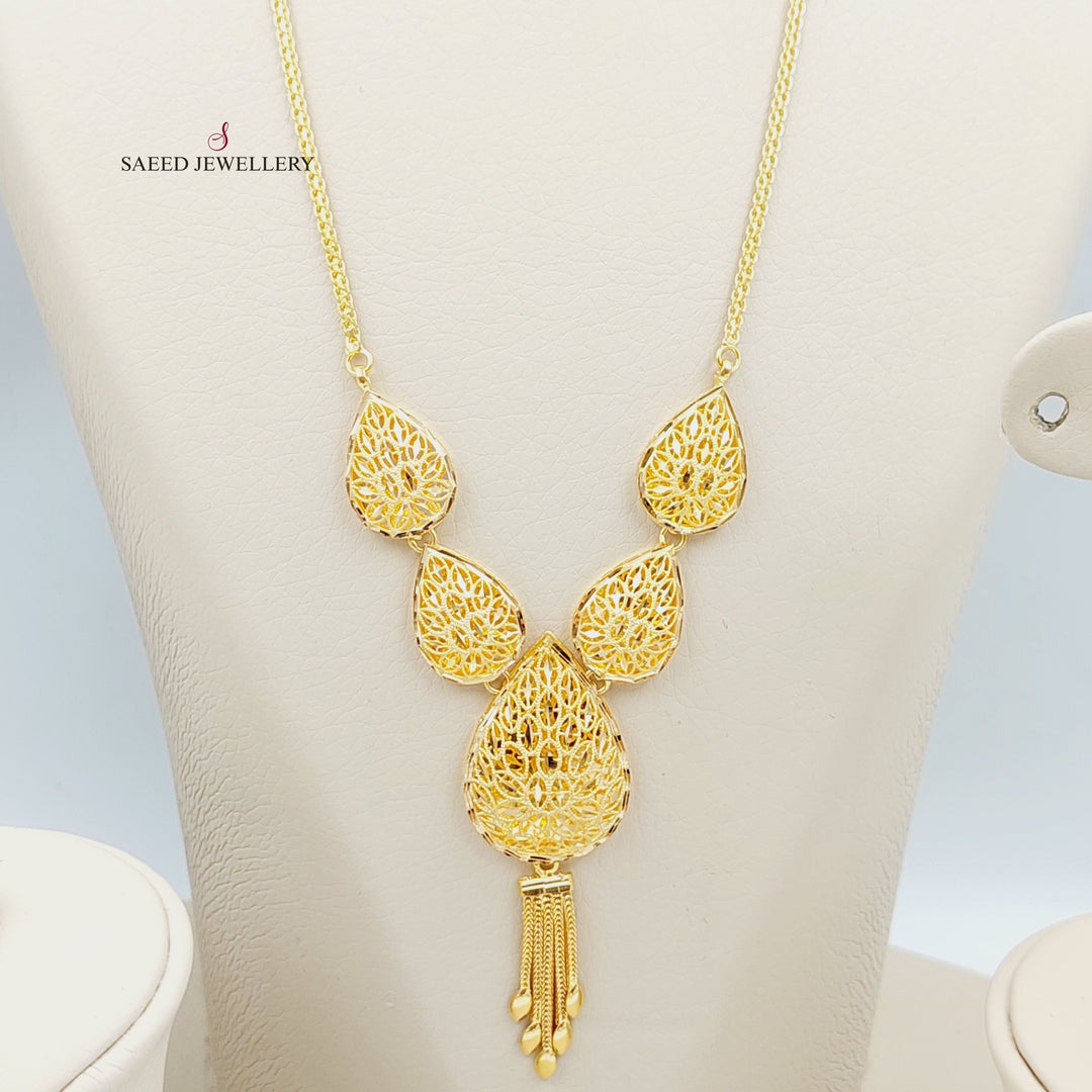 21K Gold Kuwaiti Set 4 pieces by Saeed Jewelry - Image 2