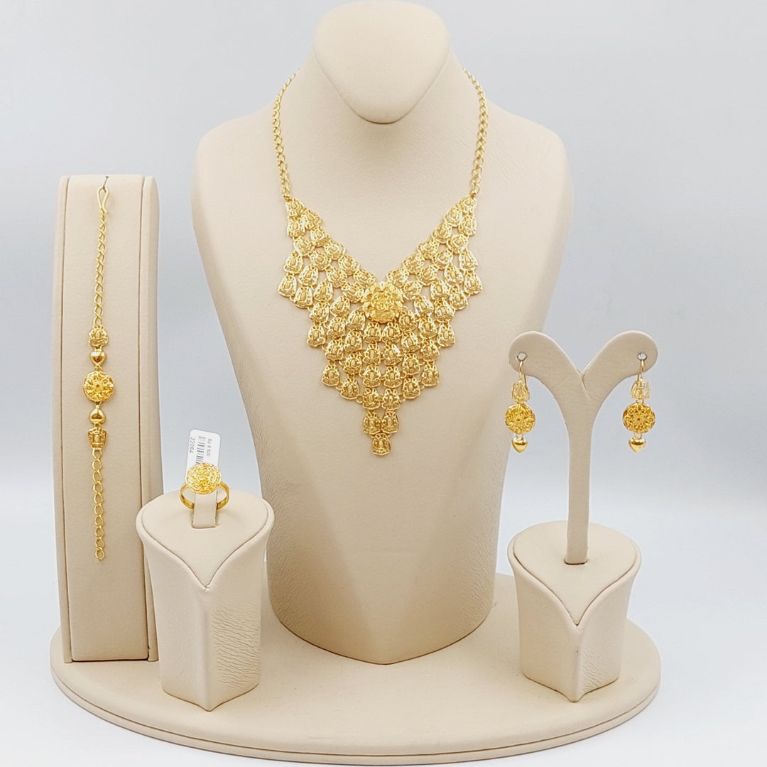 21K Gold Four Pices Luxury Kuwaiti Set by Saeed Jewelry - Image 2