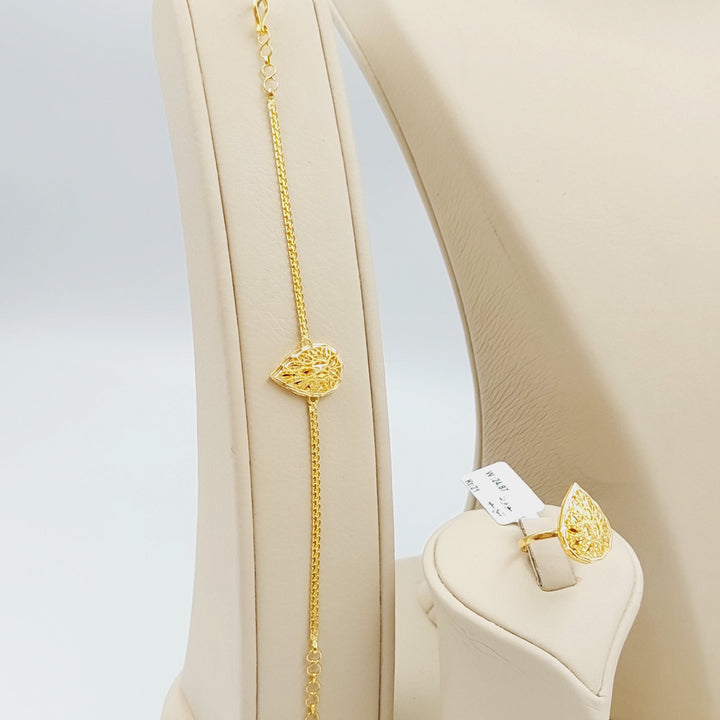21K Gold Kuwaiti Set by Saeed Jewelry - Image 3