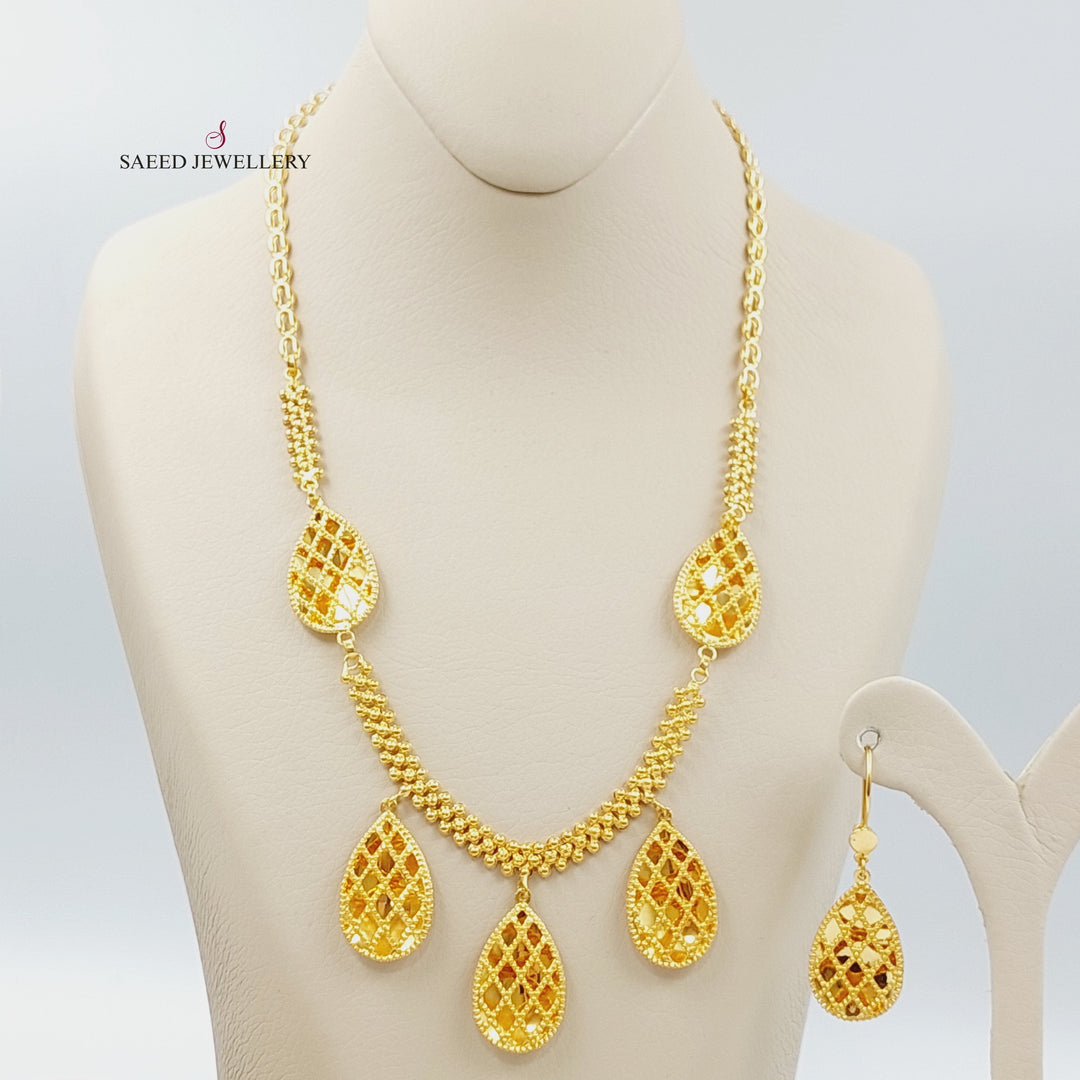 21K Gold Kuwaiti Set by Saeed Jewelry - Image 4