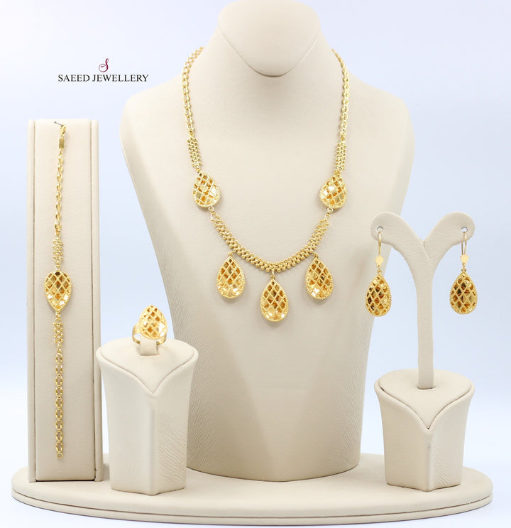 21K Gold Kuwaiti Set by Saeed Jewelry - Image 1