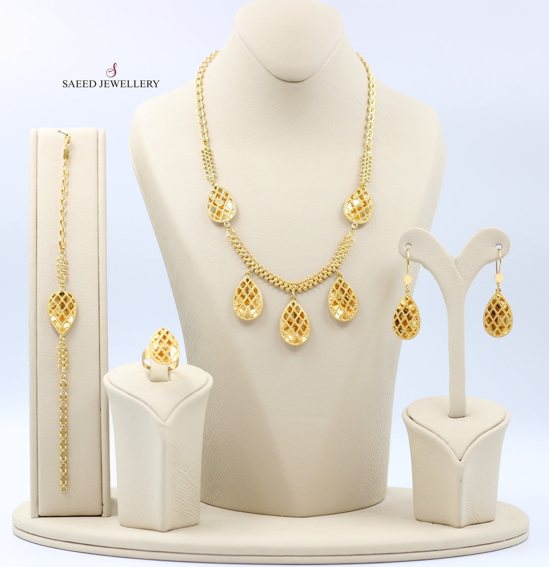 21K Gold Kuwaiti Set by Saeed Jewelry - Image 11