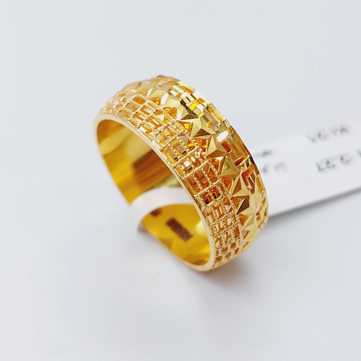 21K Gold Kuwaiti Wedding Ring by Saeed Jewelry - Image 1