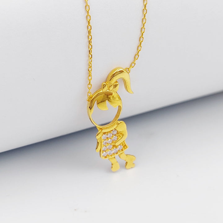 21K Gold Lady Necklace by Saeed Jewelry - Image 8