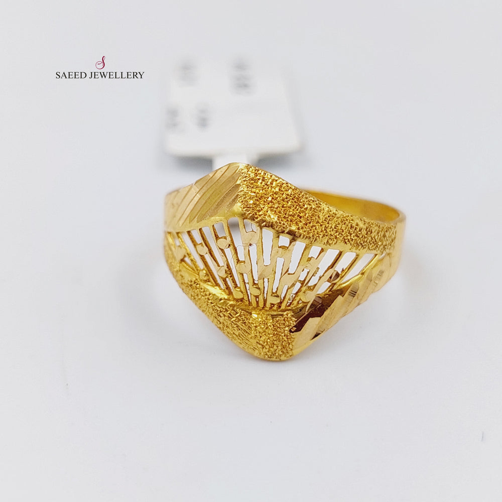 21K Gold Laser Ring by Saeed Jewelry - Image 2