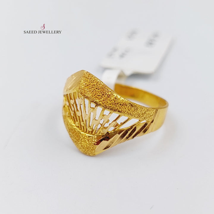 21K Gold Laser Ring by Saeed Jewelry - Image 1