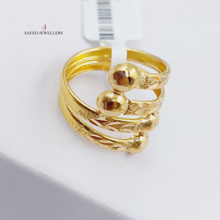 21K Gold Laser Ring by Saeed Jewelry - Image 3