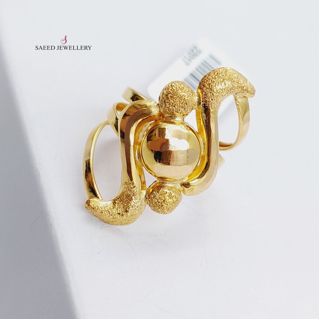 21K Gold Laser Ring by Saeed Jewelry - Image 4