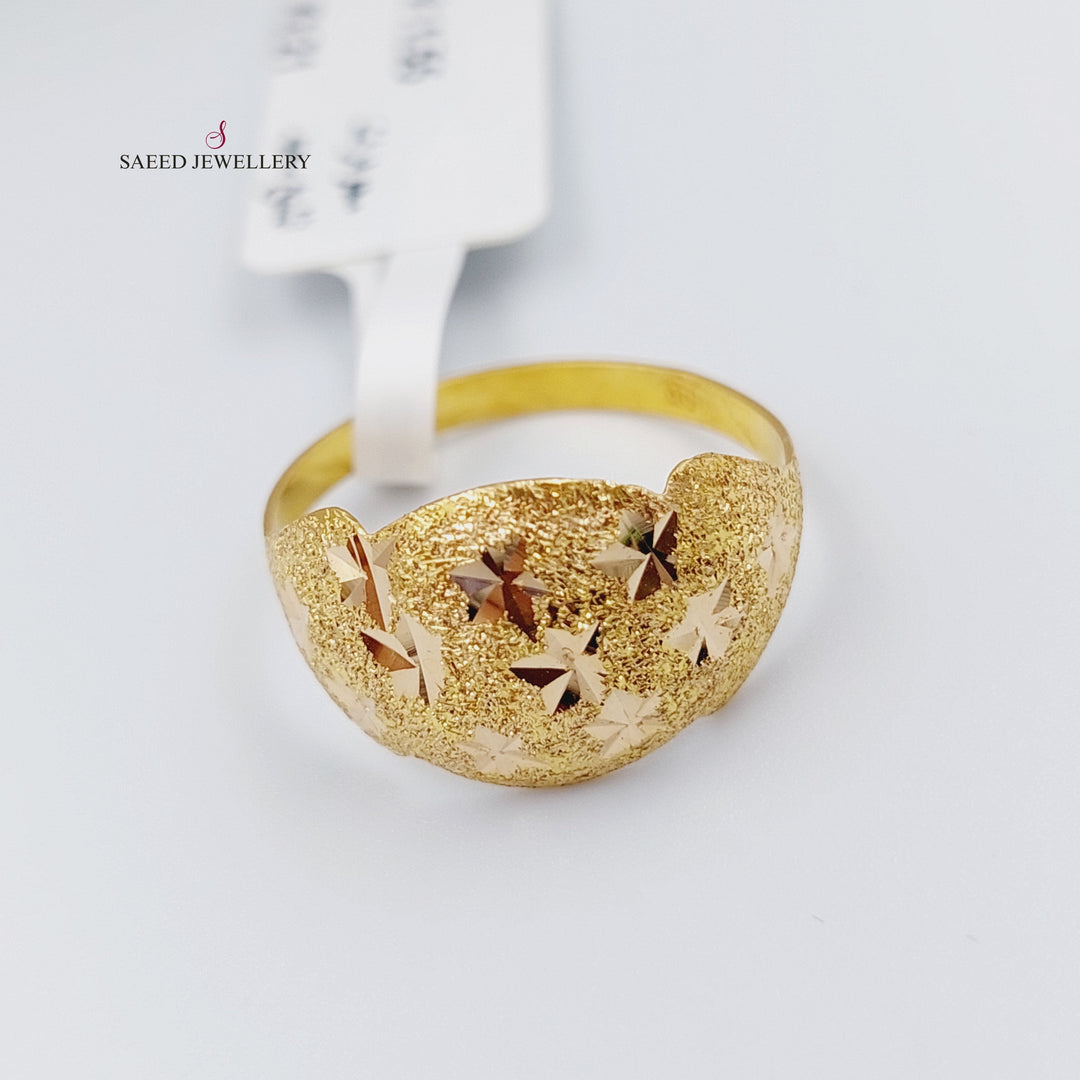 21K Gold Laser Ring by Saeed Jewelry - Image 3