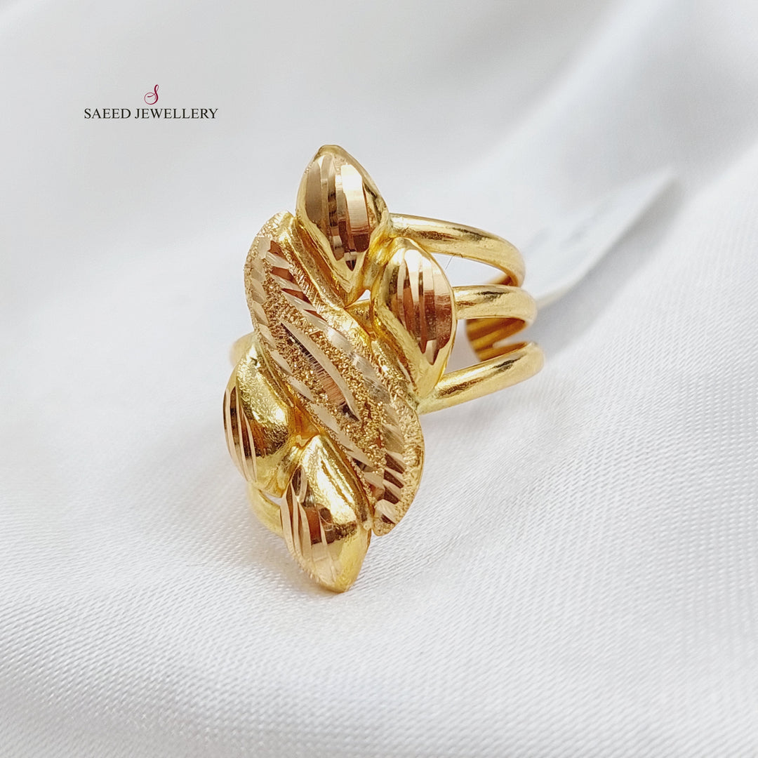 21K Gold Laser Ring by Saeed Jewelry - Image 3