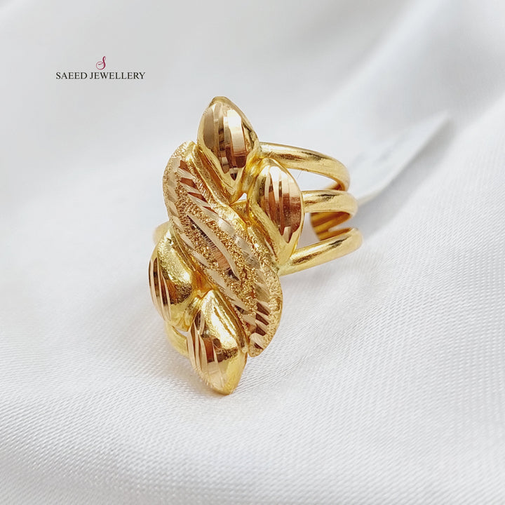 21K Gold Laser Ring by Saeed Jewelry - Image 3