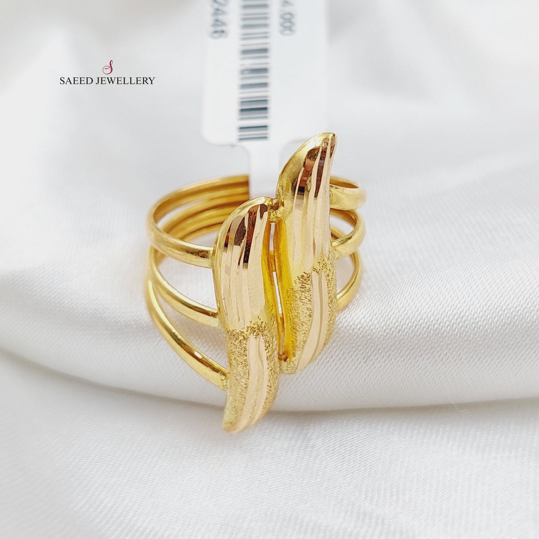 21K Gold Laser Ring by Saeed Jewelry - Image 3