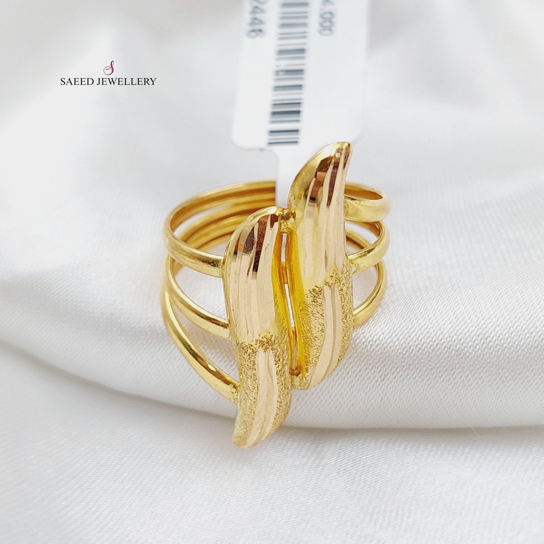 21K Gold Laser Ring by Saeed Jewelry - Image 1