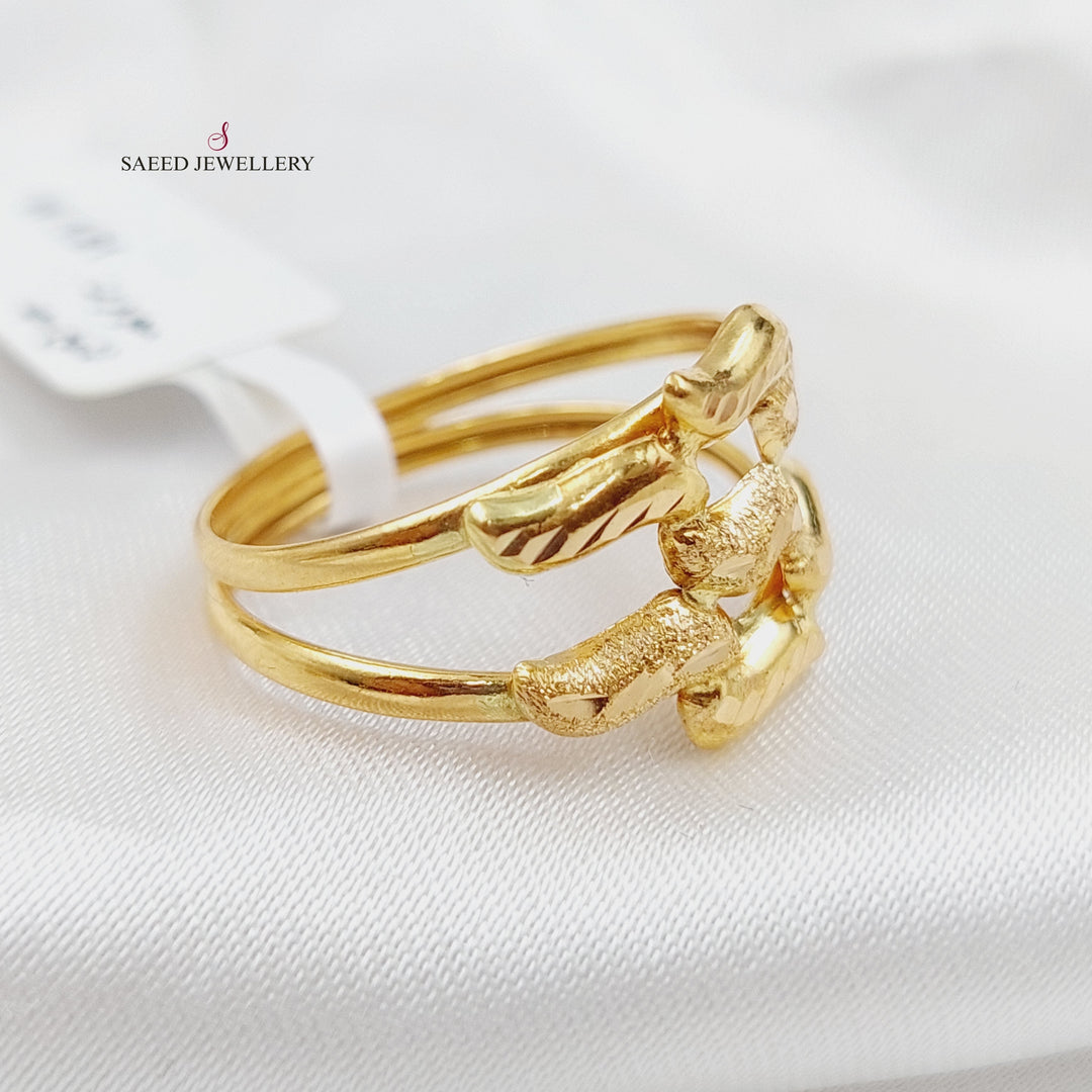 21K Gold Laser Ring by Saeed Jewelry - Image 3