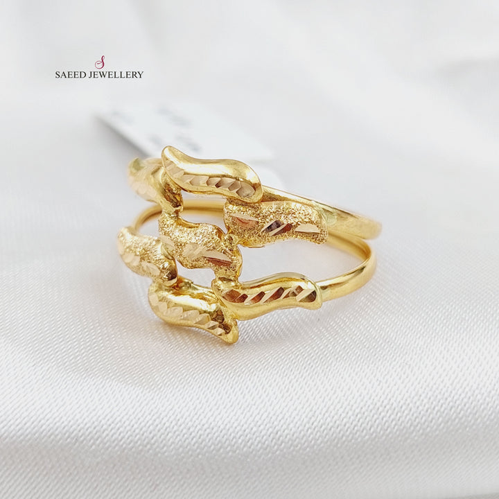 21K Gold Laser Ring by Saeed Jewelry - Image 4