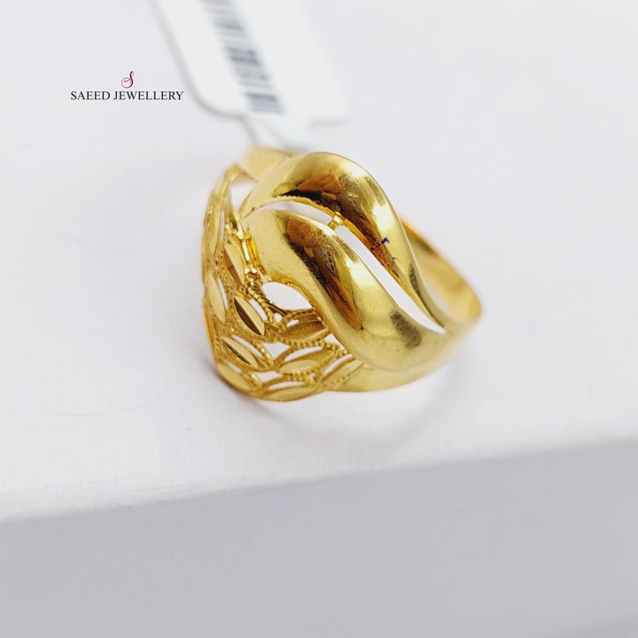 21K Gold Laser Ring by Saeed Jewelry - Image 3