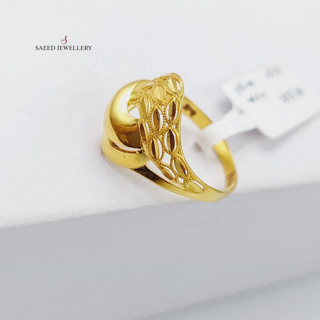 21K Gold Laser Ring by Saeed Jewelry - Image 4