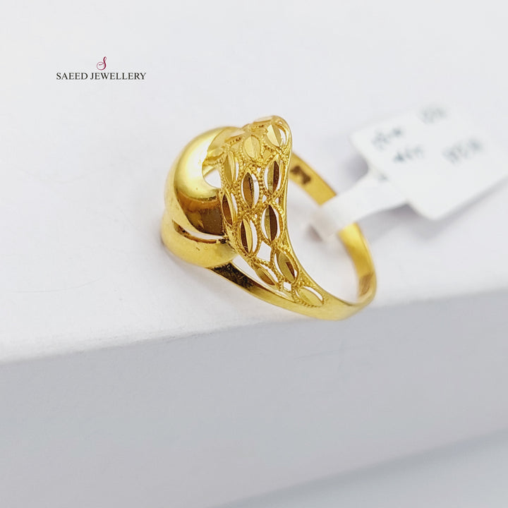 21K Gold Laser Ring by Saeed Jewelry - Image 4