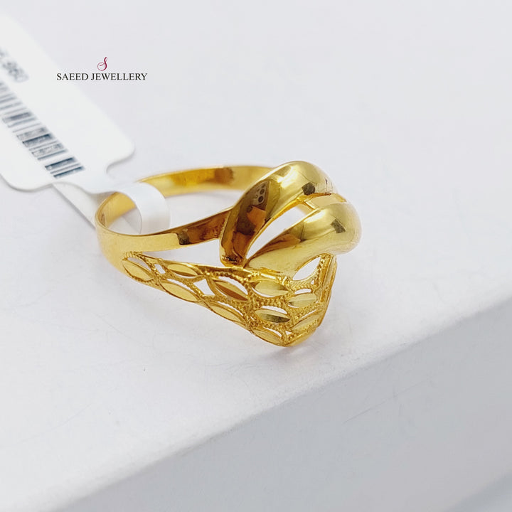 21K Gold Laser Ring by Saeed Jewelry - Image 1