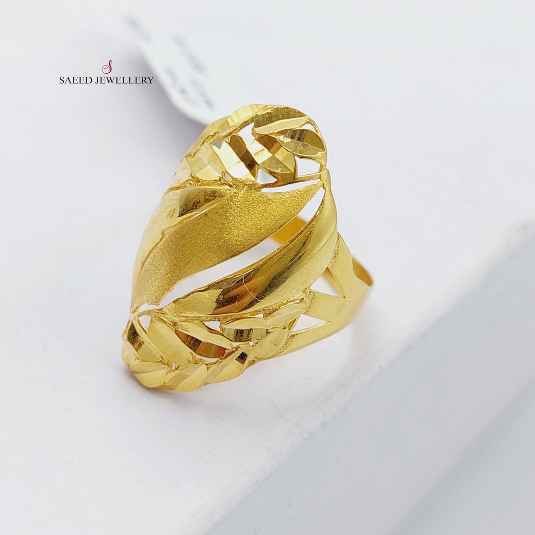 21K Gold Laser Ring by Saeed Jewelry - Image 1