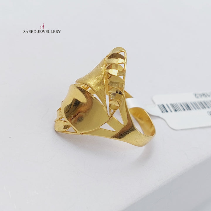 21K Gold Laser Ring by Saeed Jewelry - Image 3