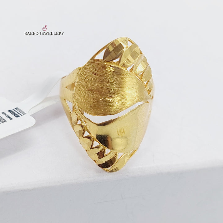 21K Gold Laser Ring by Saeed Jewelry - Image 4