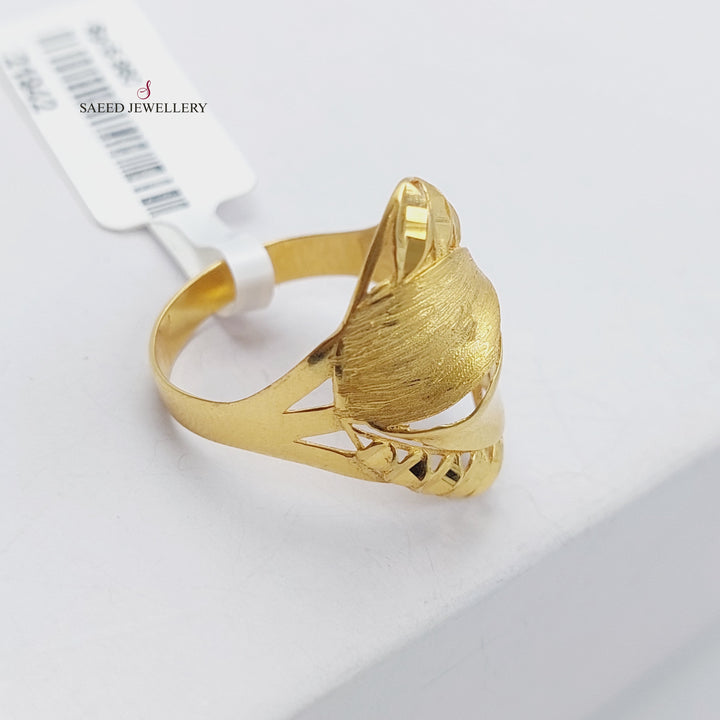 21K Gold Laser Ring by Saeed Jewelry - Image 1