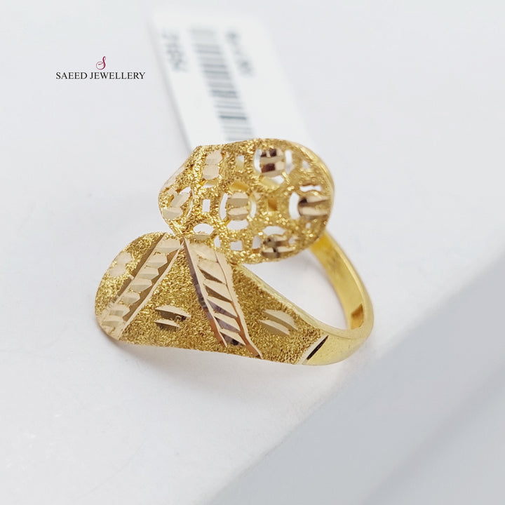 21K Gold Laser Ring by Saeed Jewelry - Image 5