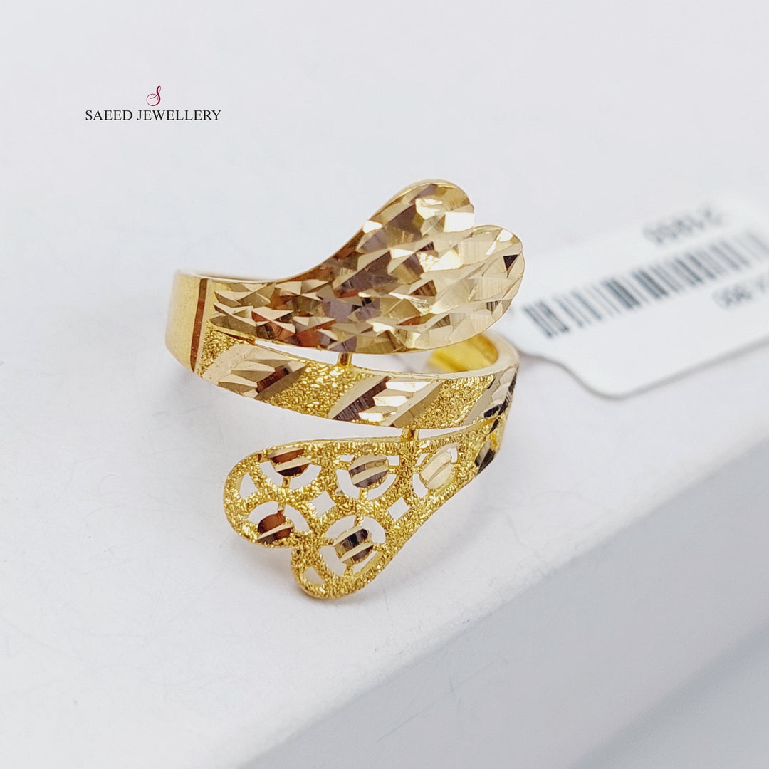 21K Gold Laser Ring by Saeed Jewelry - Image 4