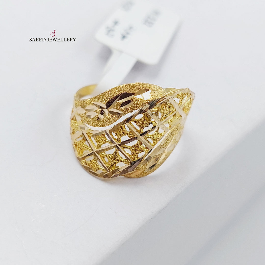 21K Gold Laser Ring by Saeed Jewelry - Image 4