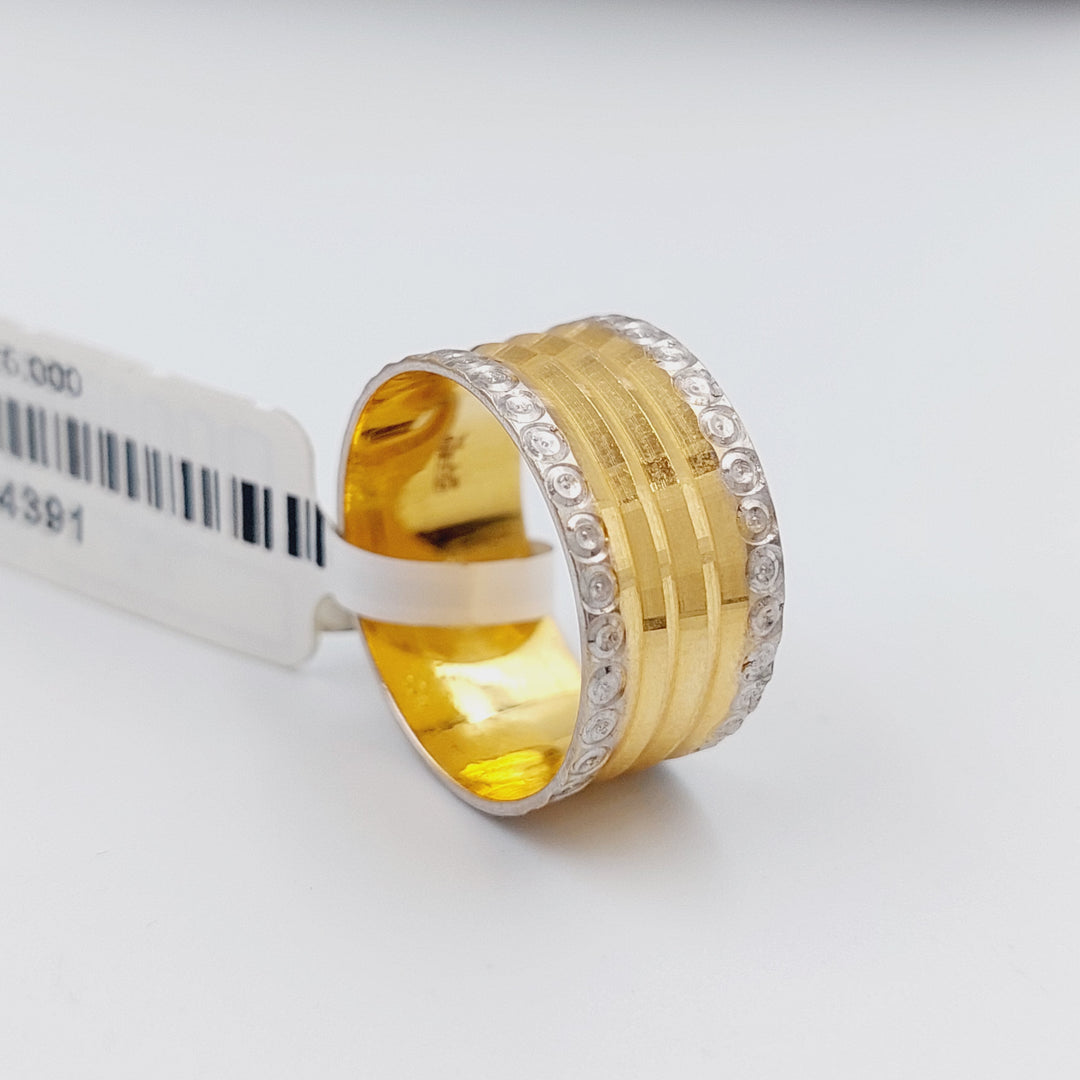 21K Gold Laser Wedding Ring by Saeed Jewelry - Image 3