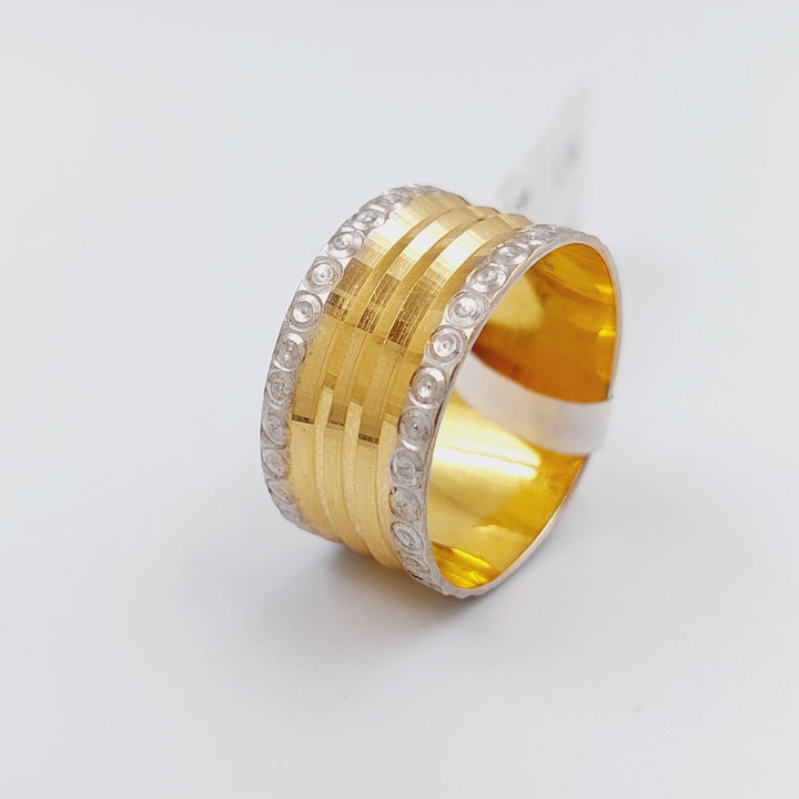 21K Gold Laser Wedding Ring by Saeed Jewelry - Image 1
