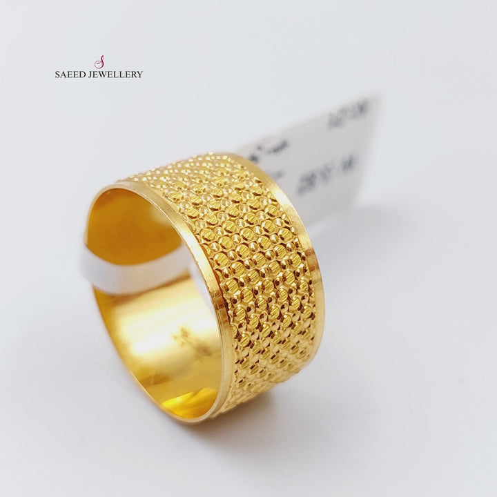 21K Gold Laser Wedding Ring by Saeed Jewelry - Image 1